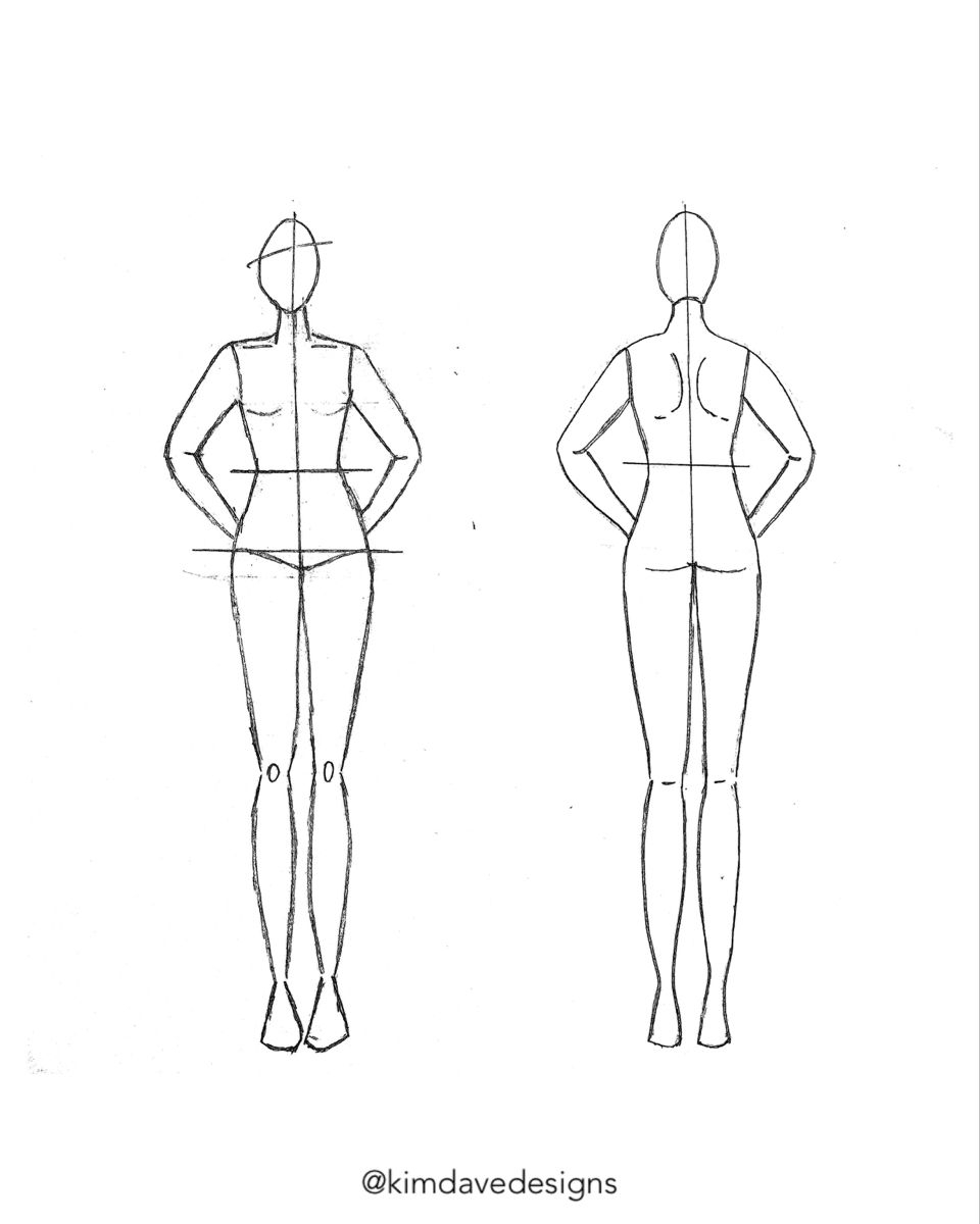 Female Body Fashion Design Template Printable Printable Templates