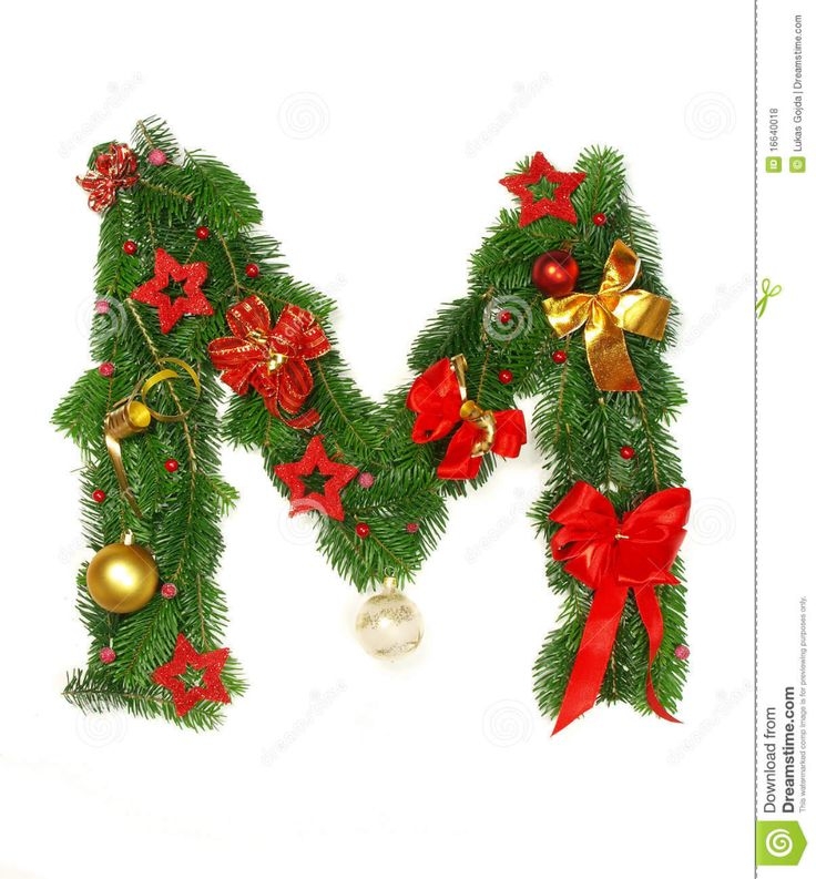 Festive Christmas Letter M
