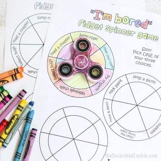 Fidget Spinner Game Free Printables Keep The Kids Busy