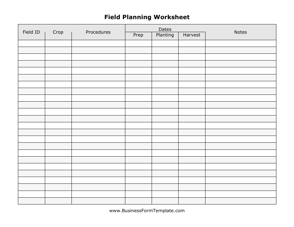 Field Day Planning Template