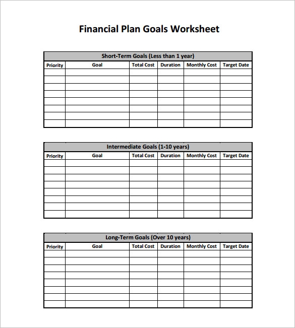 Financial Plan Template 15 Word Excel PDF Documents Download