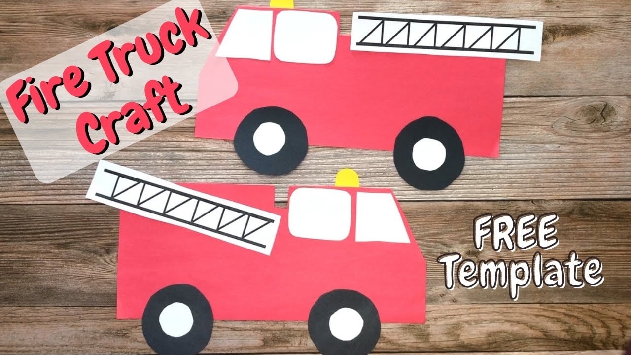 Fire Truck Craft Free Template Crafting Jeannie Printable Templates 