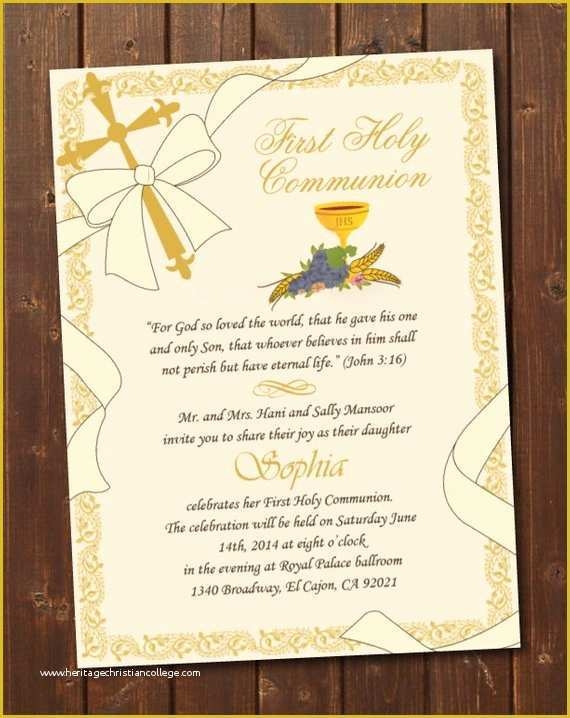 First Communion Card Templates Free Of Printable First Holy Munion 