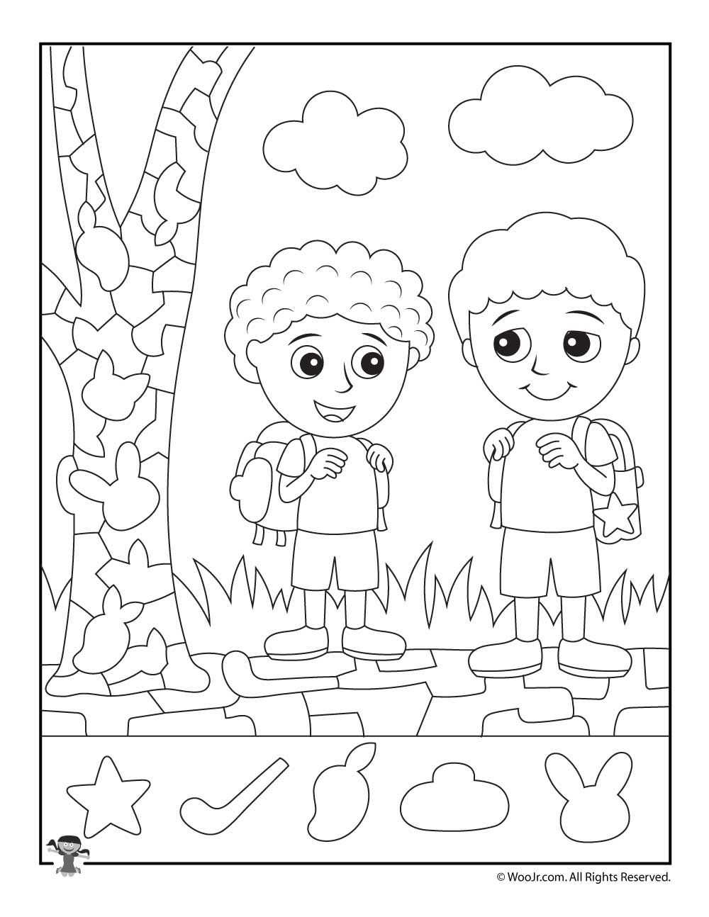 First Day Of School Hidden Picture Printable Woo Jr Kids Activities