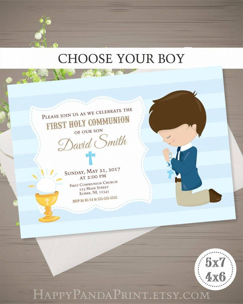 First Holy Communion Card Templates Free