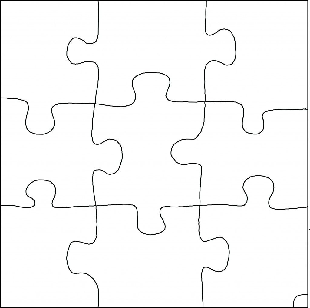 Fit Together Full Page Printable Puzzle Piece Template