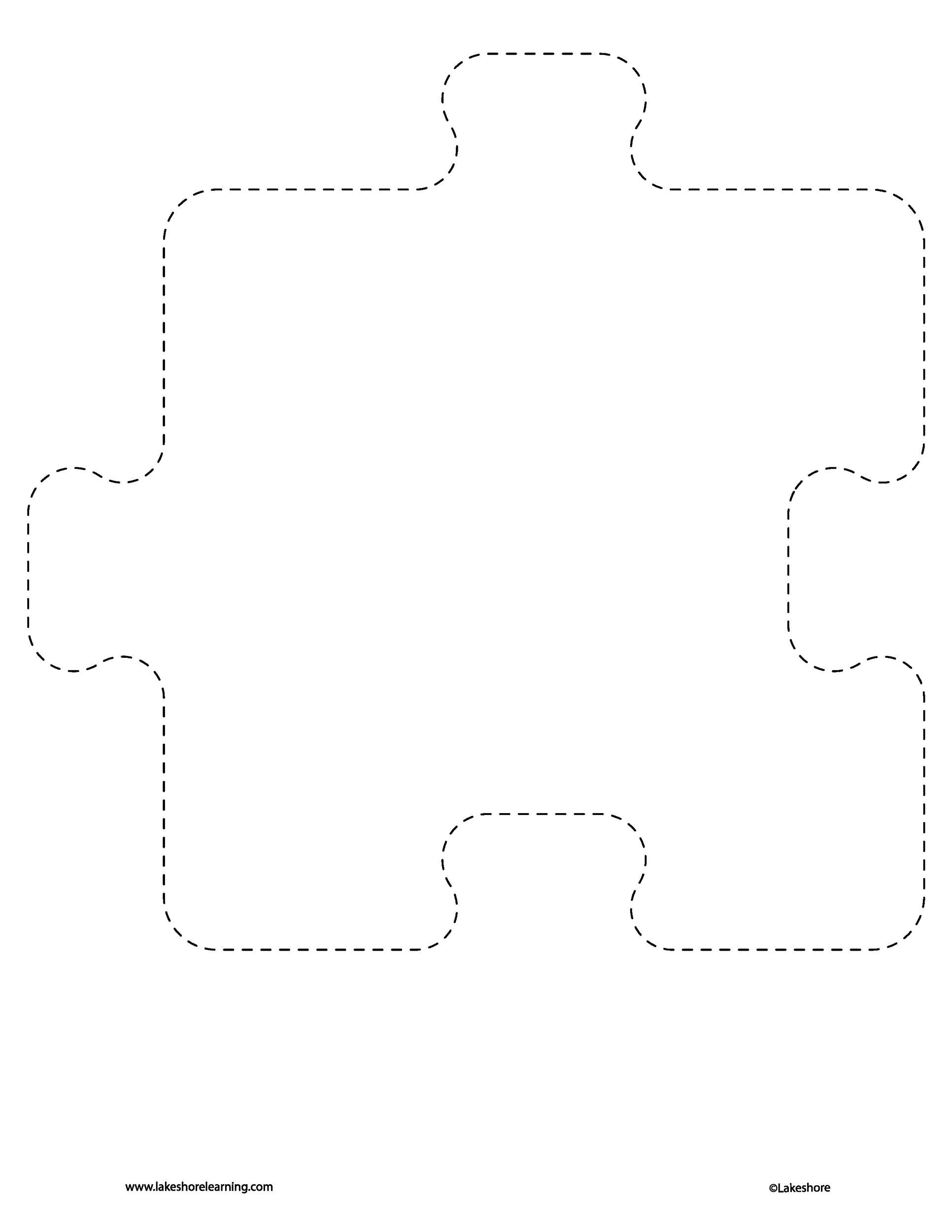 Fit Together Full Page Printable Puzzle Piece Template