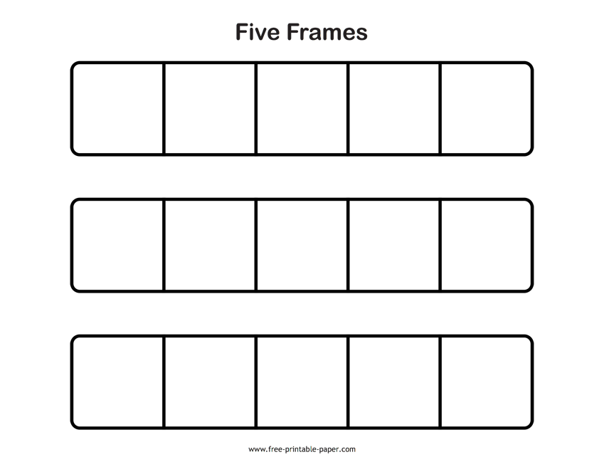 Five Frame Free printable paper