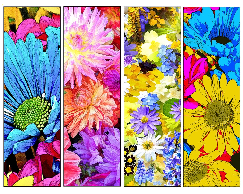 Flower Bookmarks Printable Printable Bookmarks
