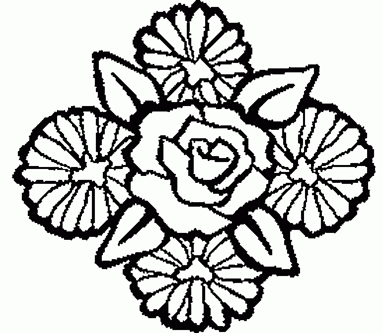 flower pictures for coloring printables