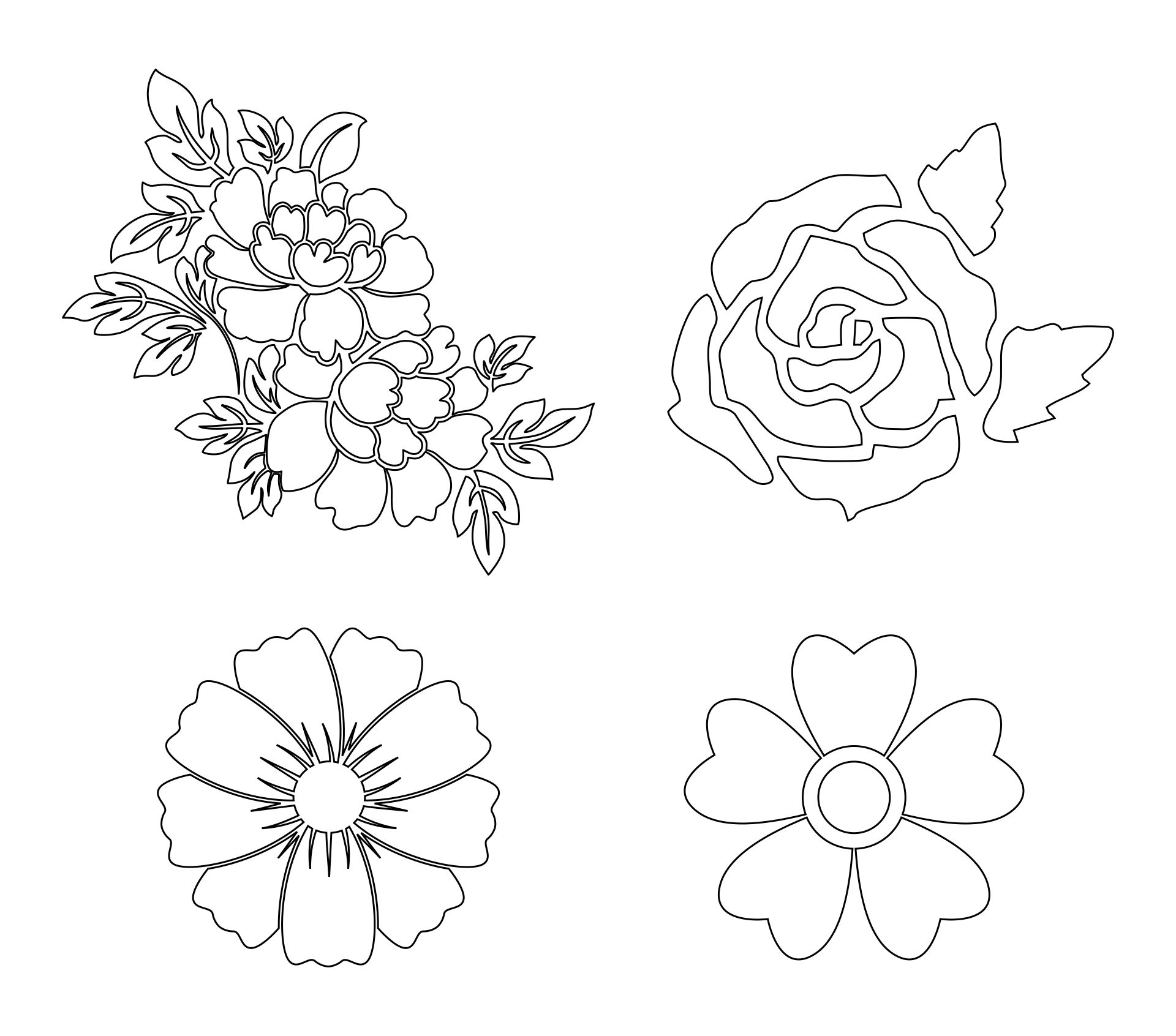 Flower Cut Out Printable Stencil Designs Printable Word Searches