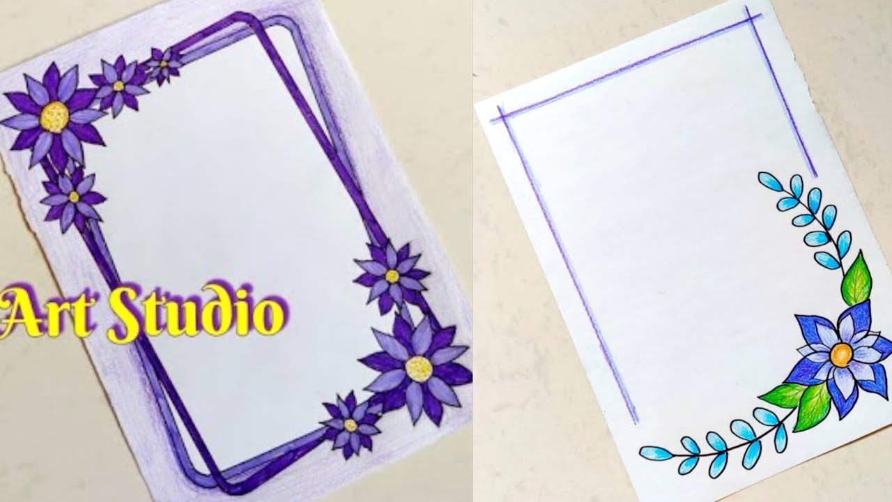 Flower Design For Project Front Page Drawing Focistalany