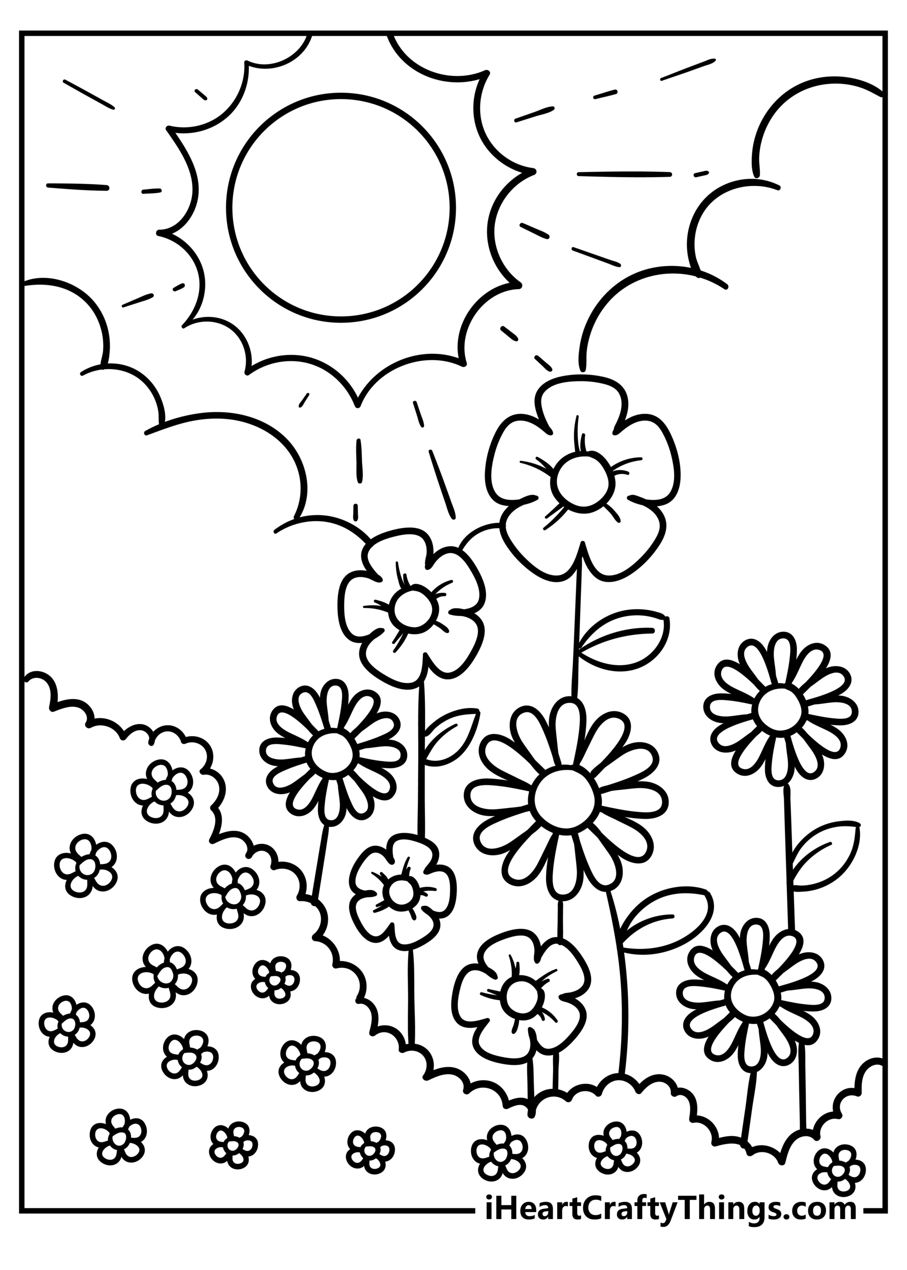 printable garden pictures to color