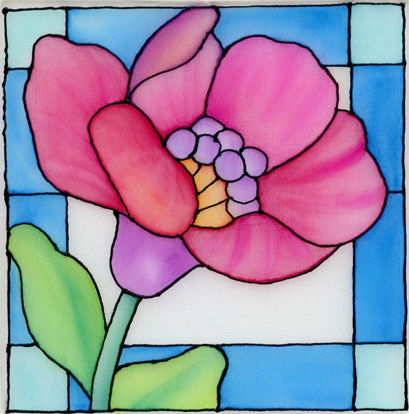 Flower Printed Mind Flower Designs For Glass Painting