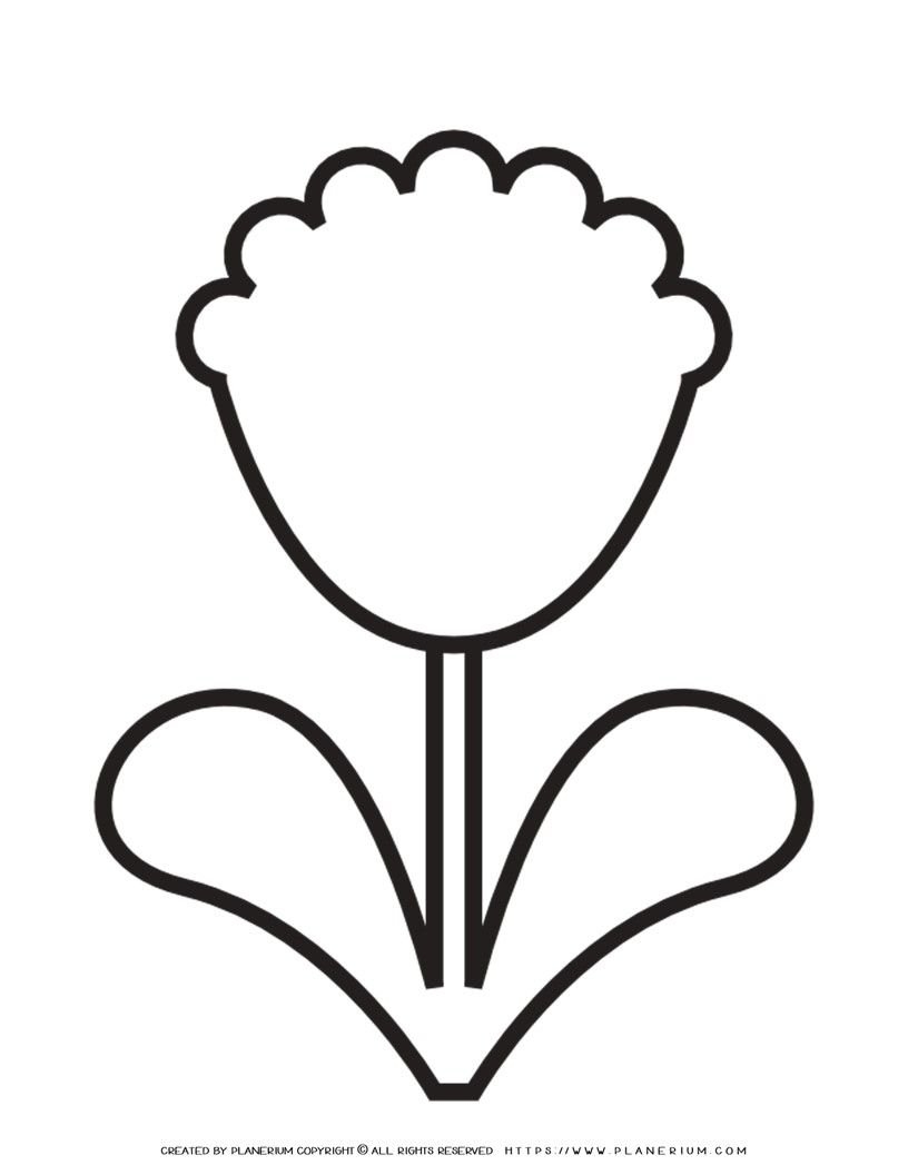 Flower Stem Outline Template Best Flower Site