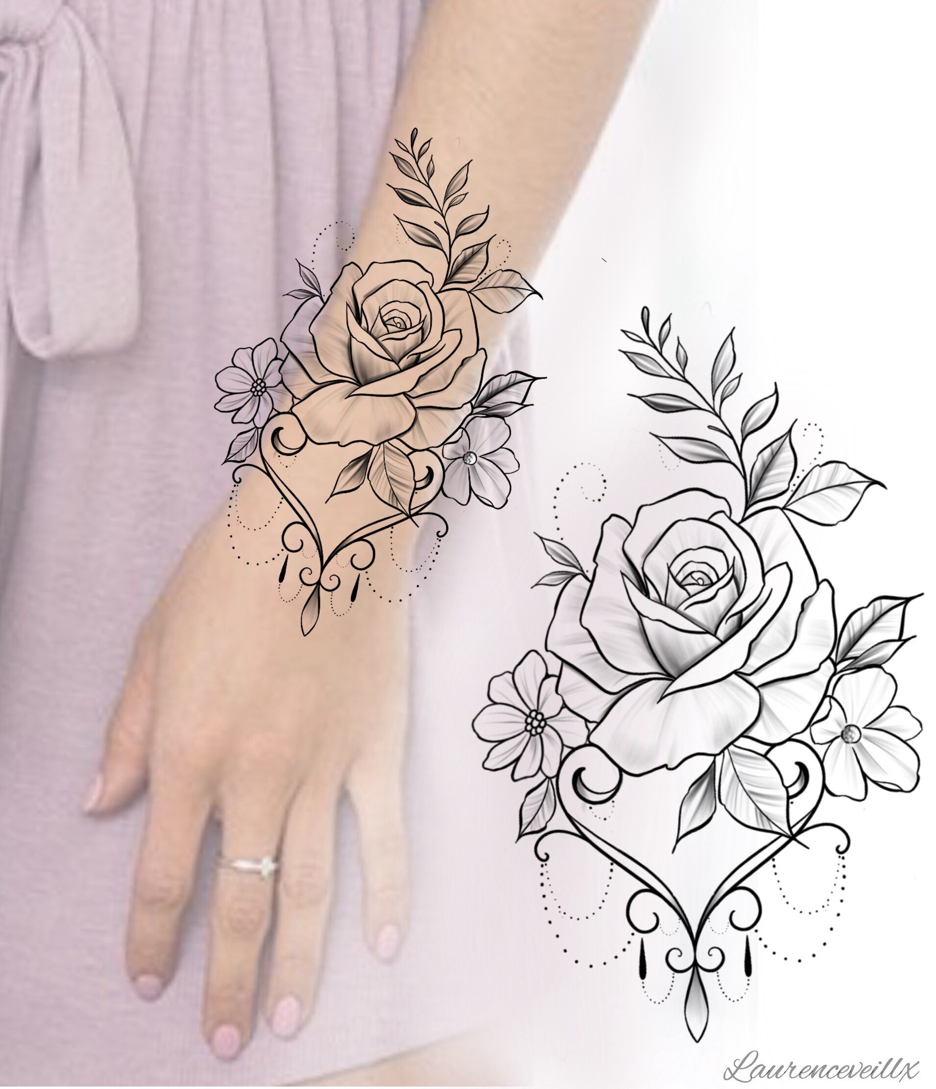 Flower Tattoo Printable