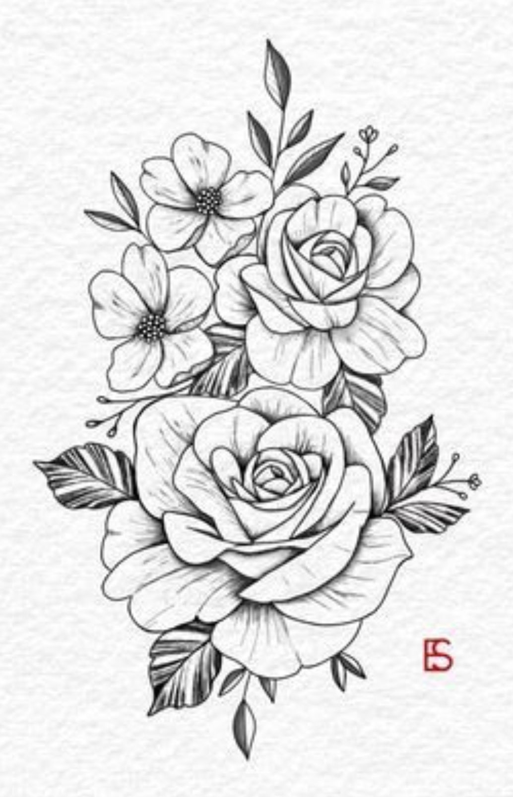 printable flower tattoo designs