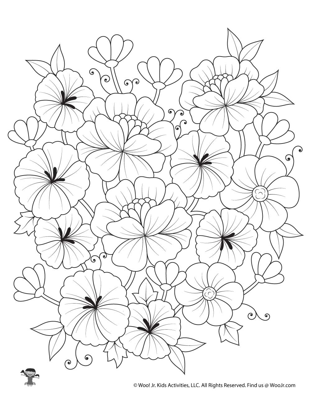 free printable flower pictures to color