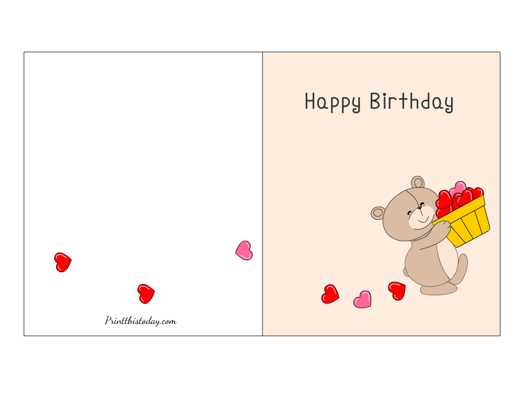 Foldable Birthday Card Template Cardtemplate my id