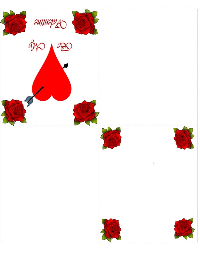Foldable Printable Valentines Day Cards To Color