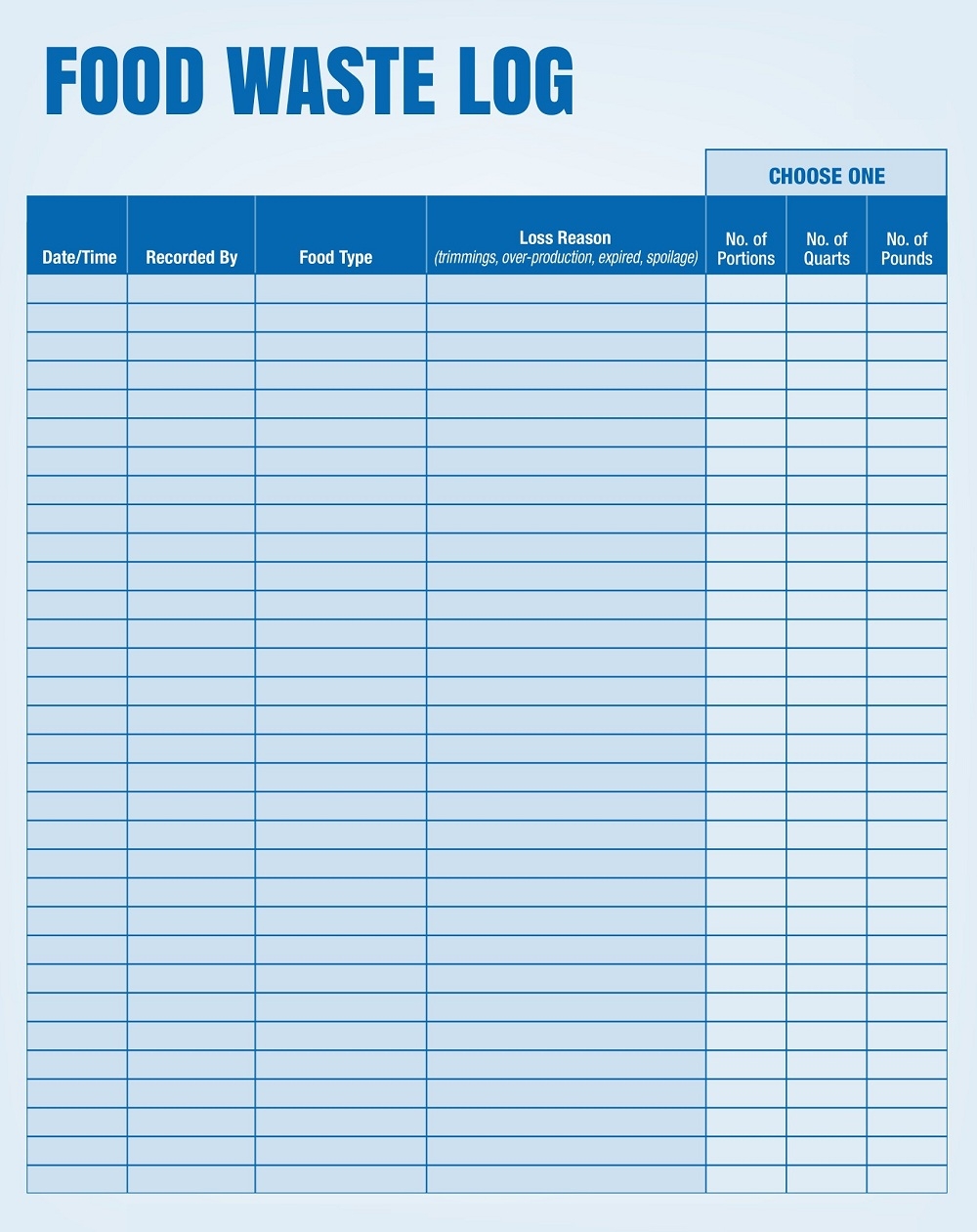 Food Waste Log Printable Food Waste Printables Waste Sexiezpix Web Porn
