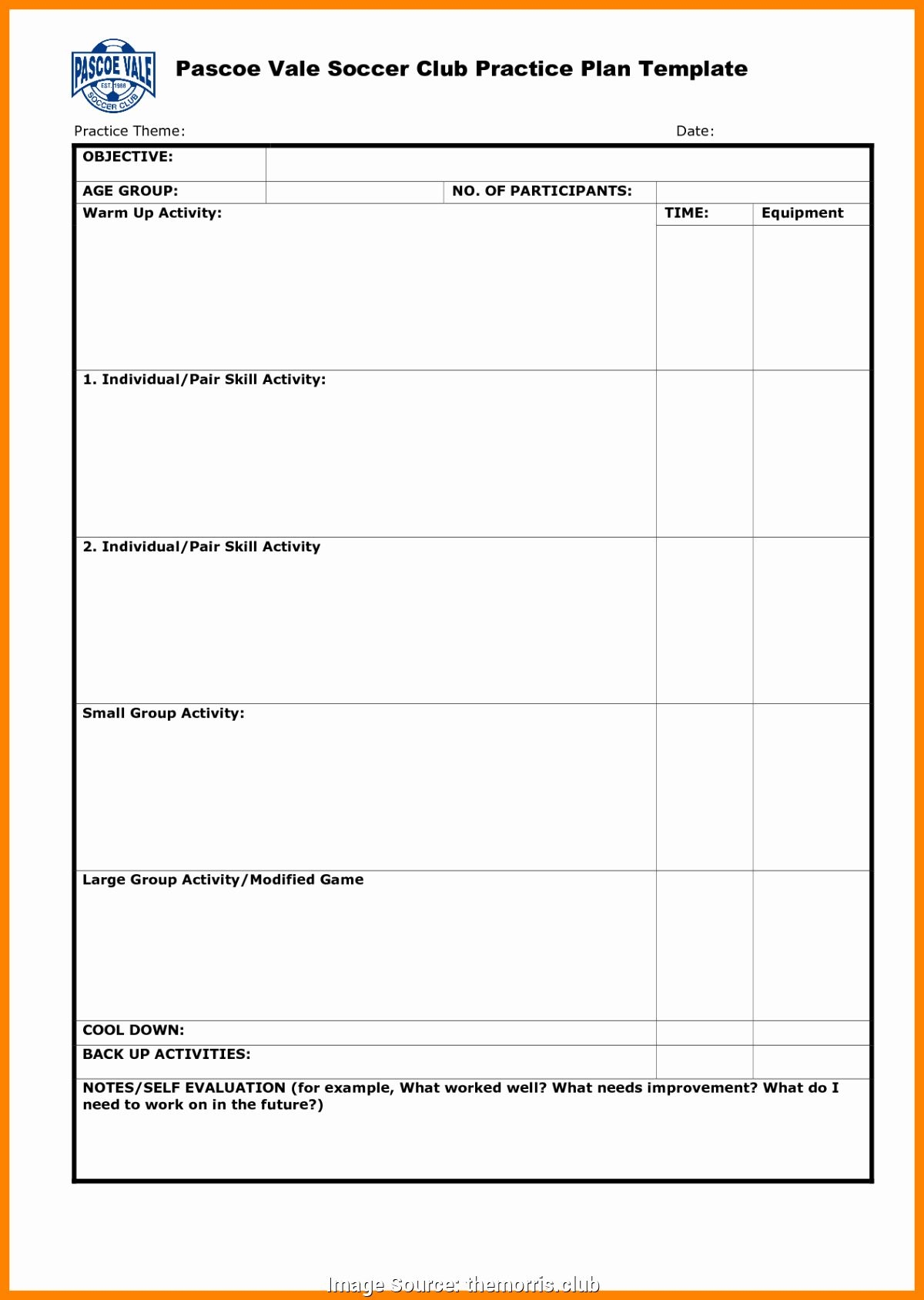 Football Practice Plan Template Printable Calendars AT A GLANCE