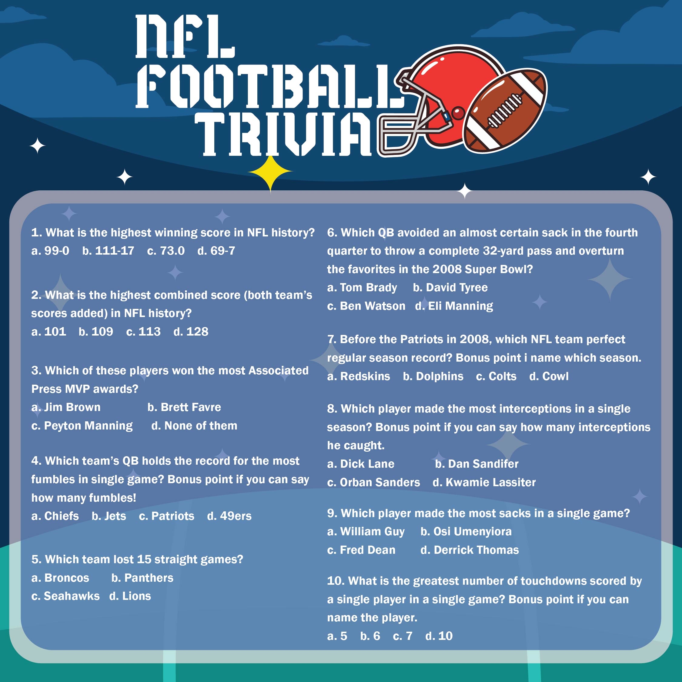 Football Trivia Questions And Answers 10 Free PDF Printables Printablee