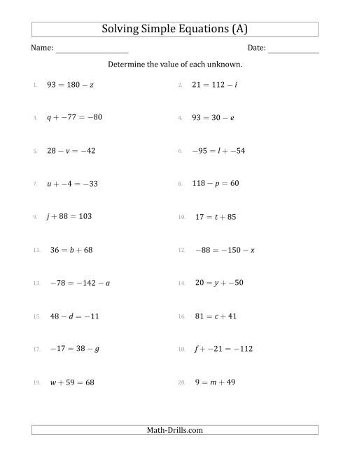Fraction Equations Worksheet Algebra Equation Algebra And Variables 
