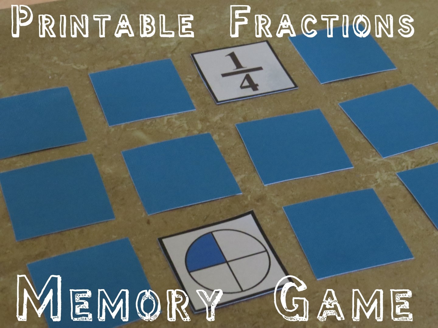 Fraction Games Printable Memory Game Pieces
