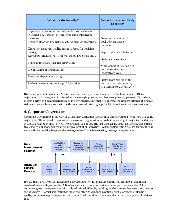 risk management plan templates