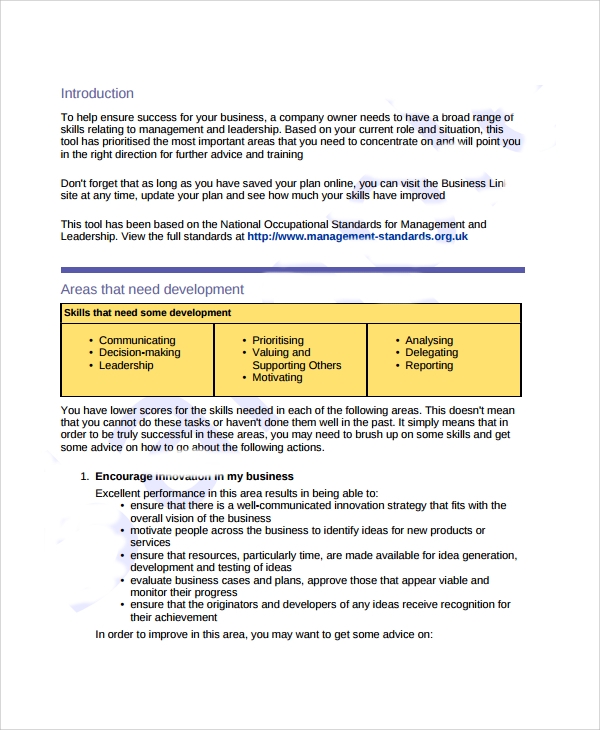 FREE 11 Sample Business Development Plan Templates In PDF