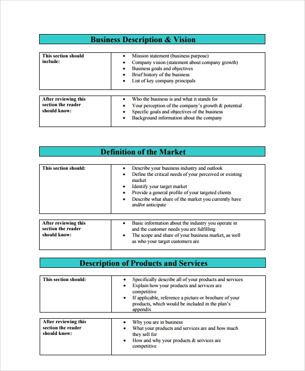 FREE 12 Sample Professional Business Plan Templates In PDF MS Word 