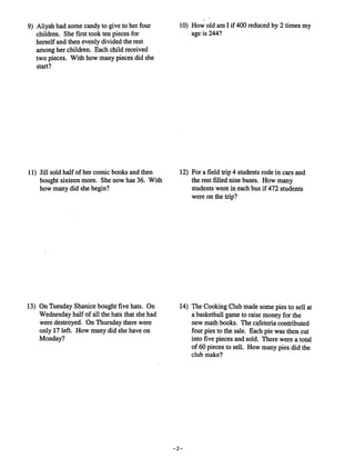 two step equations word problems worksheet
