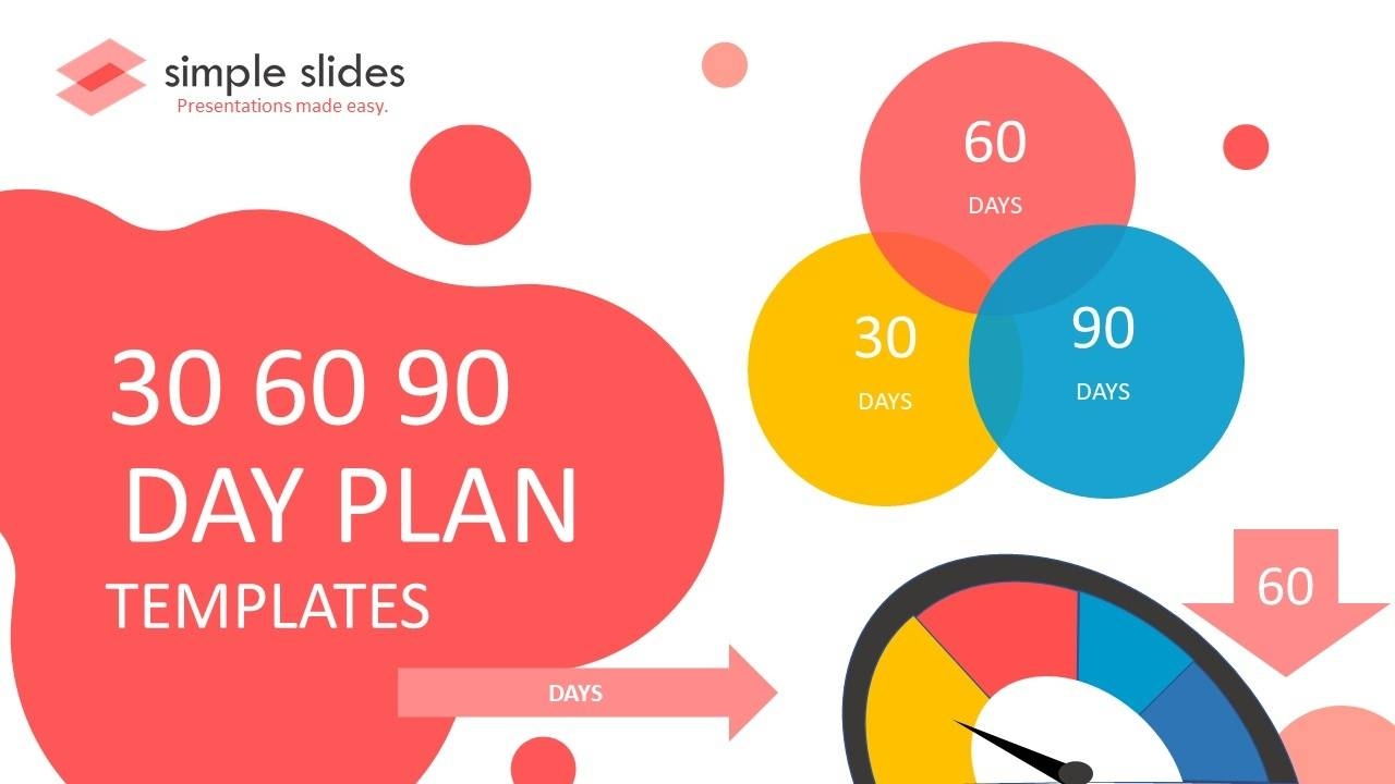 Free 30 60 90 Day Plan Powerpoint Template Google Slides Lights Crystal