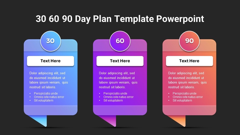 Free 30 60 90 Day Plan Slide Template For PowerPoint