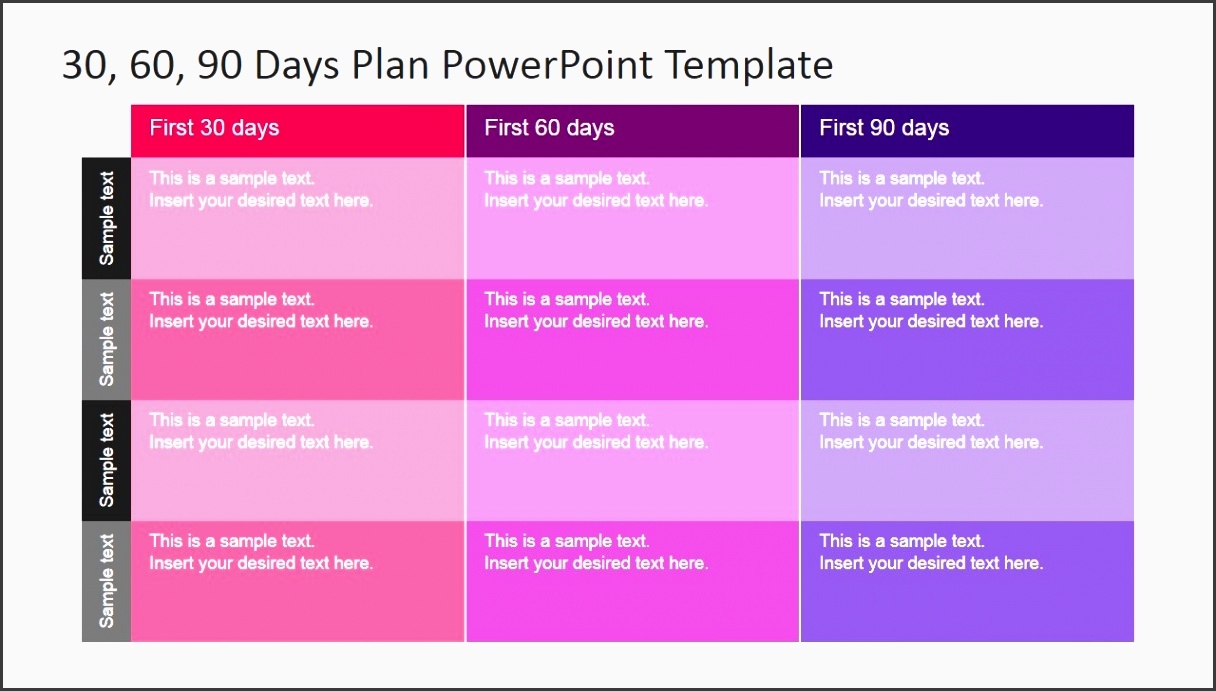 Free 30 60 90 Day Plan Template Powerpoint Mineastro