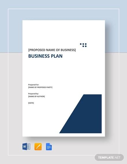 FREE 31 Sample Business Plan Templates In Google Docs MS Word