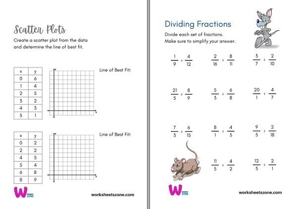 Free 7th Grade Math Worksheets 8th 9th Worksheetszone Worksheets 