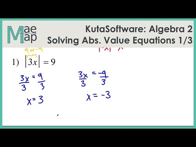 Free Absolute Value Equations Worksheet Algebra 2 Download Free