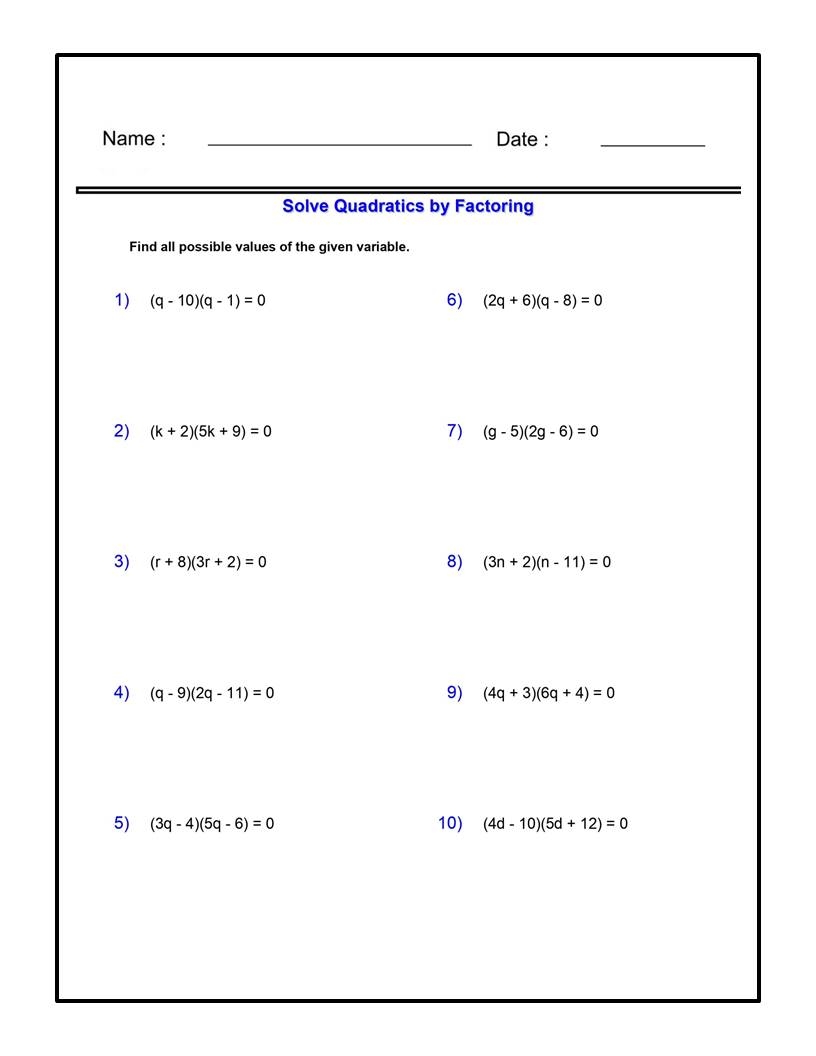 Free Algebra 1 Solving Equations Worksheet Answers Download Free 