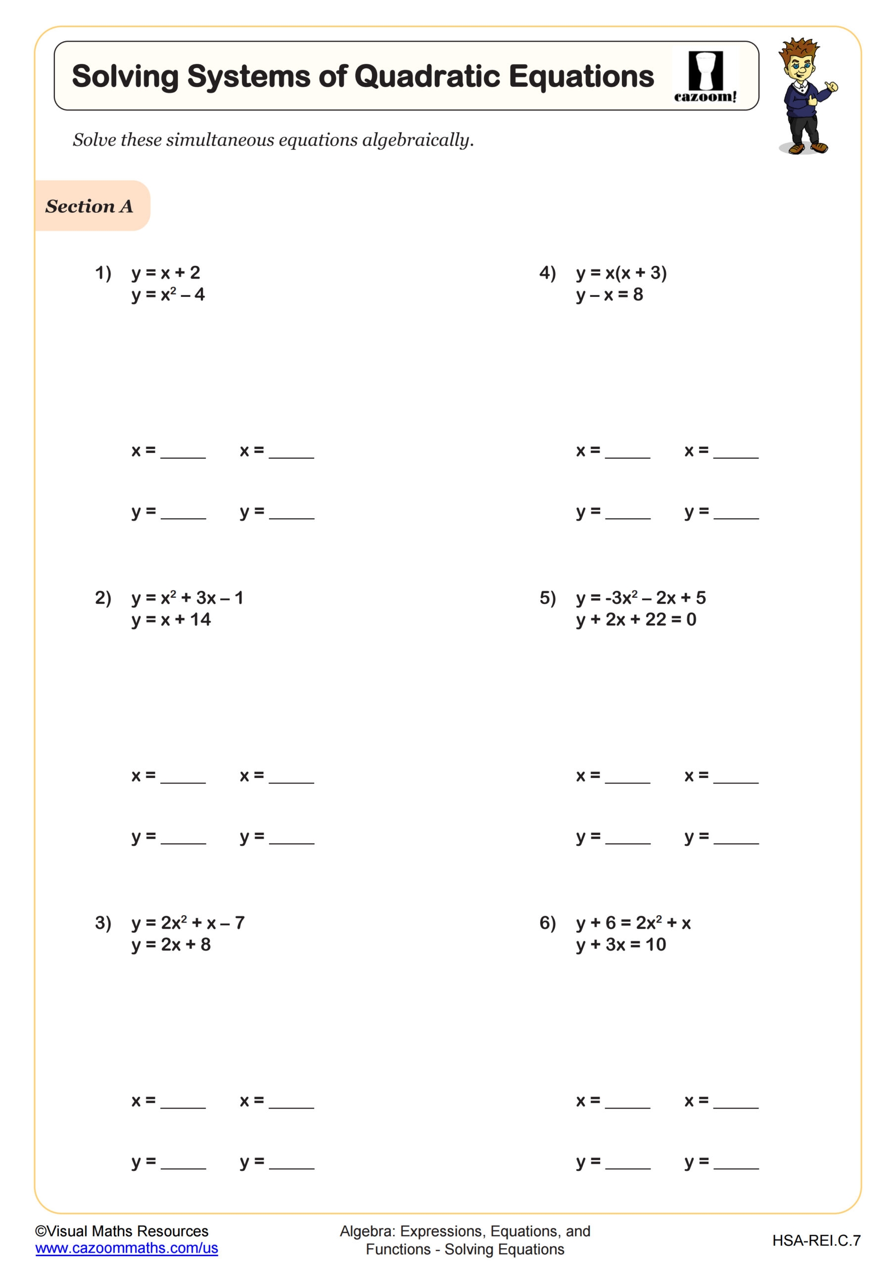 Free Algebra 1 Systems Of Equations Worksheet Download Free Algebra 1 