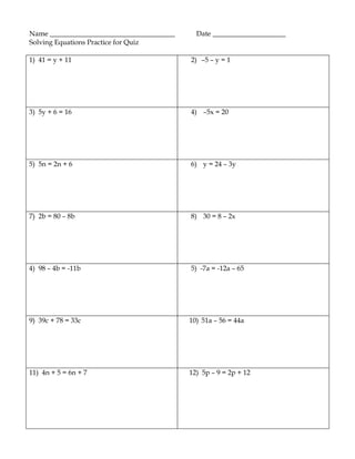 Free Algebra Equations Worksheet Pdf Download Free Algebra Equations 