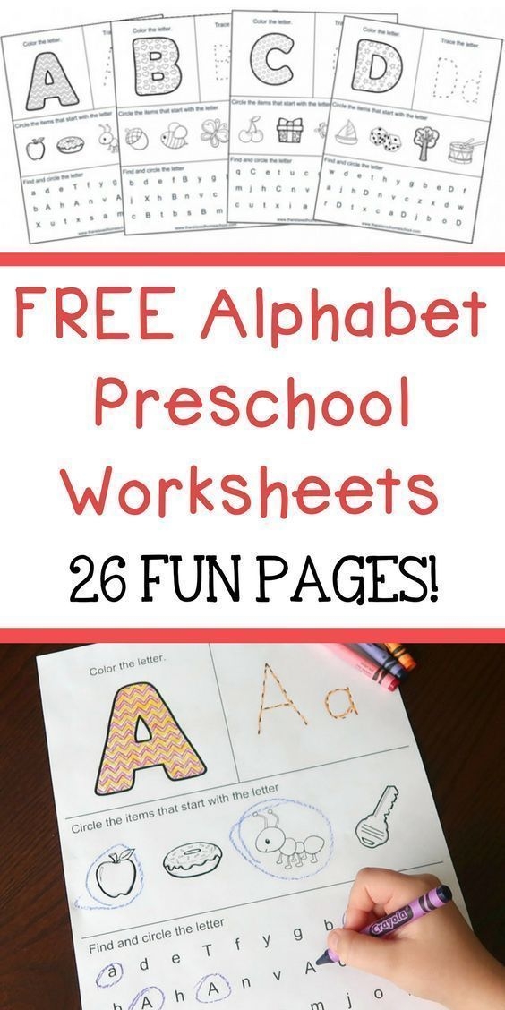 Free Alphabet Preschool Printable Worksheets To Learn The Alphabet 
