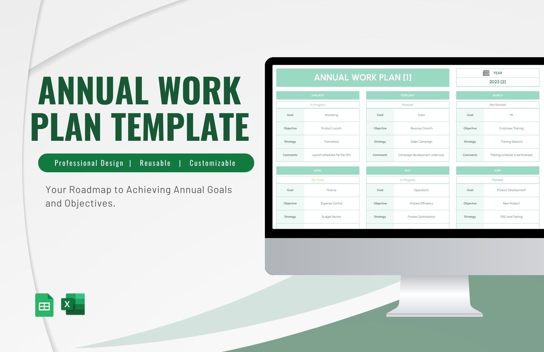 Free Annual Plan Templates Editable And Printable
