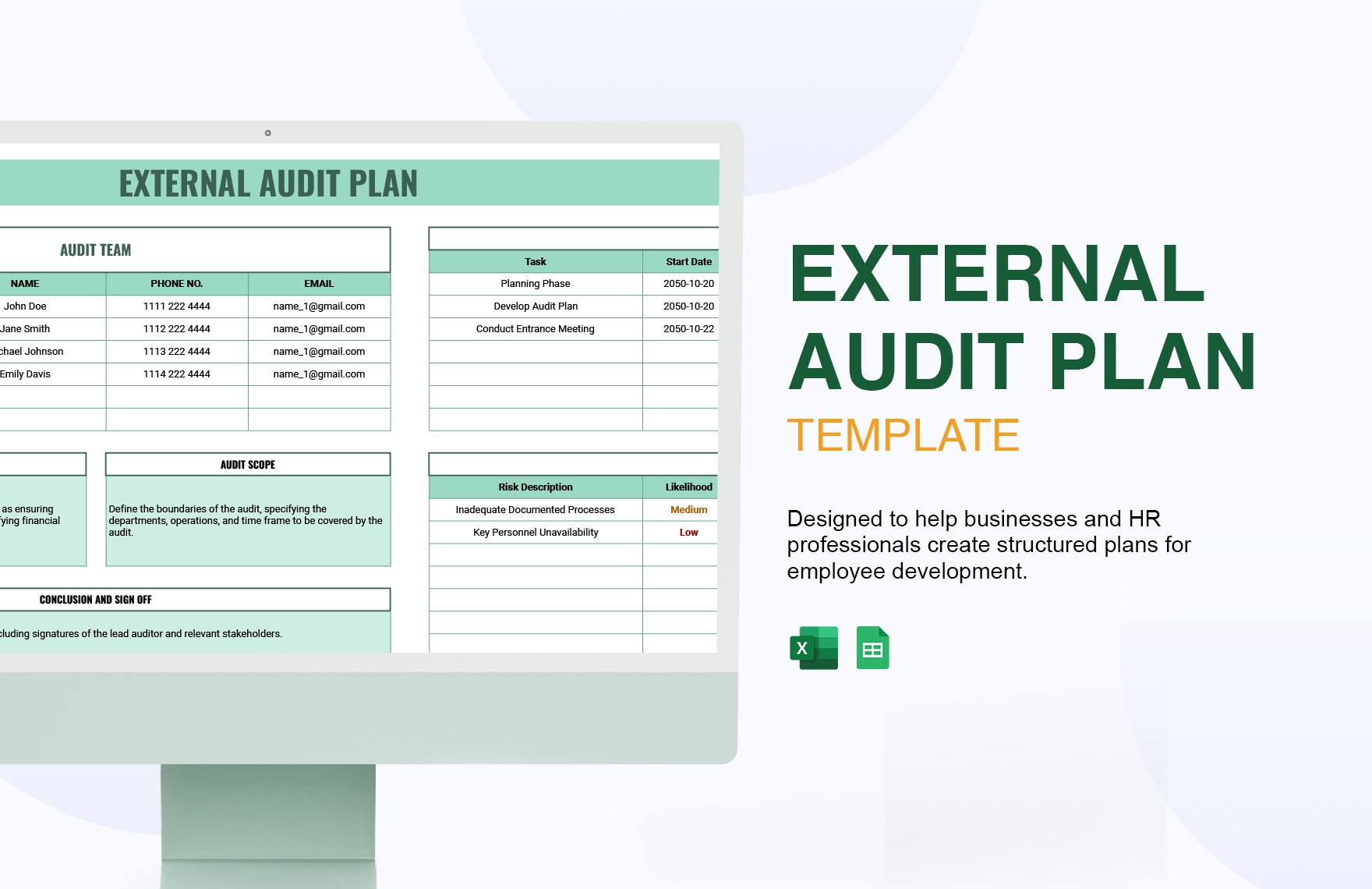 Free Audit Plan Templates Editable And Printable