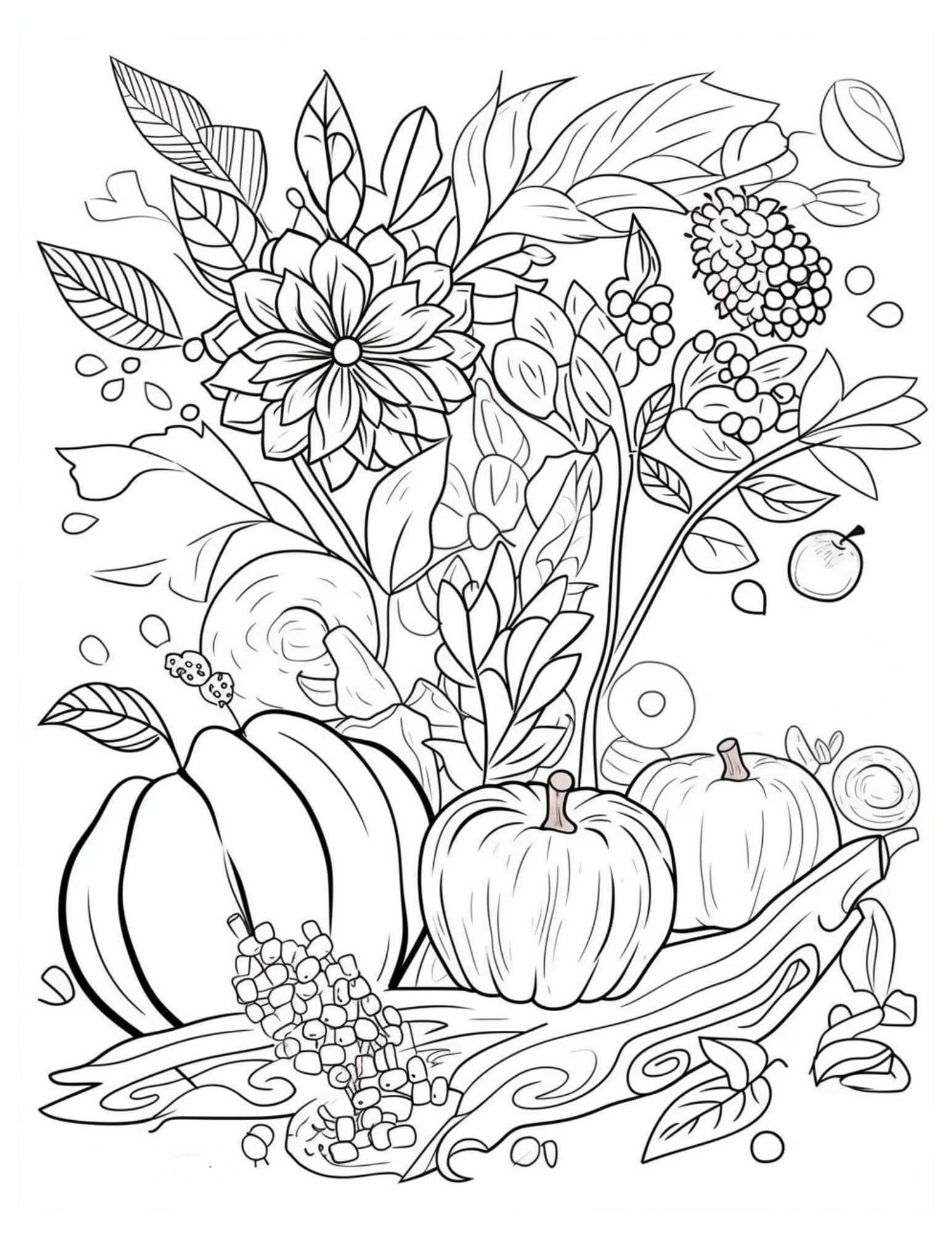 free printable autumn pictures to color