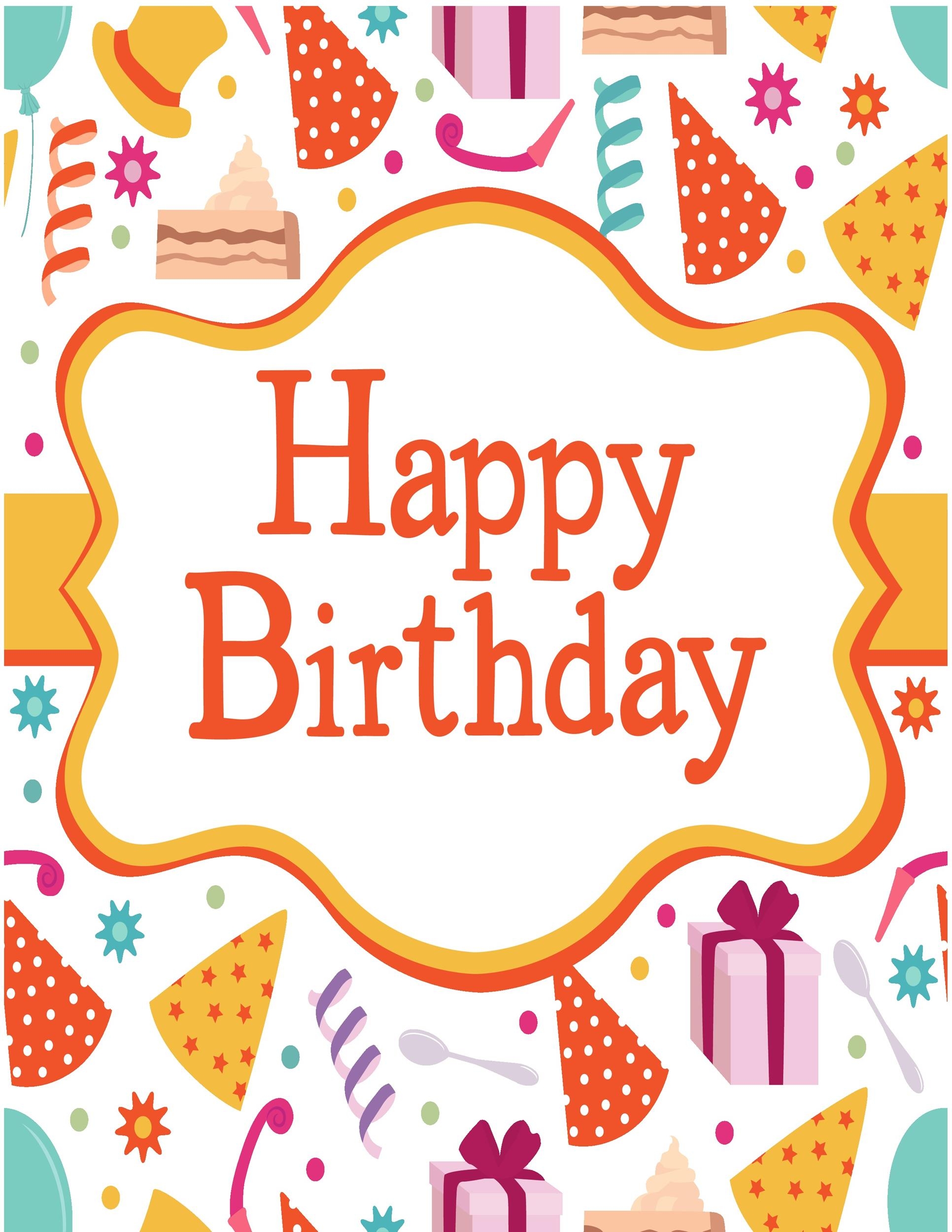 Free Birthday Card Template Printable Templates Free