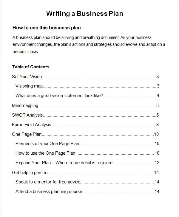 Free Buisness Plan Template 30 Sample Business Plans And Templates 
