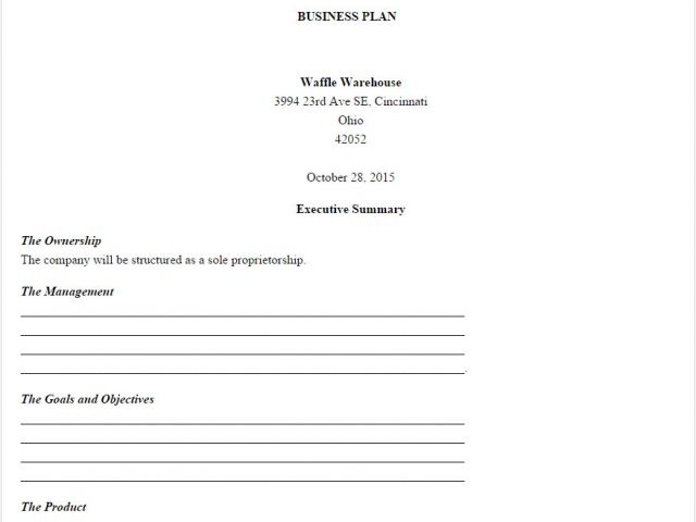 Free Buisness Plan Template Business Plan Template Proposal Sample