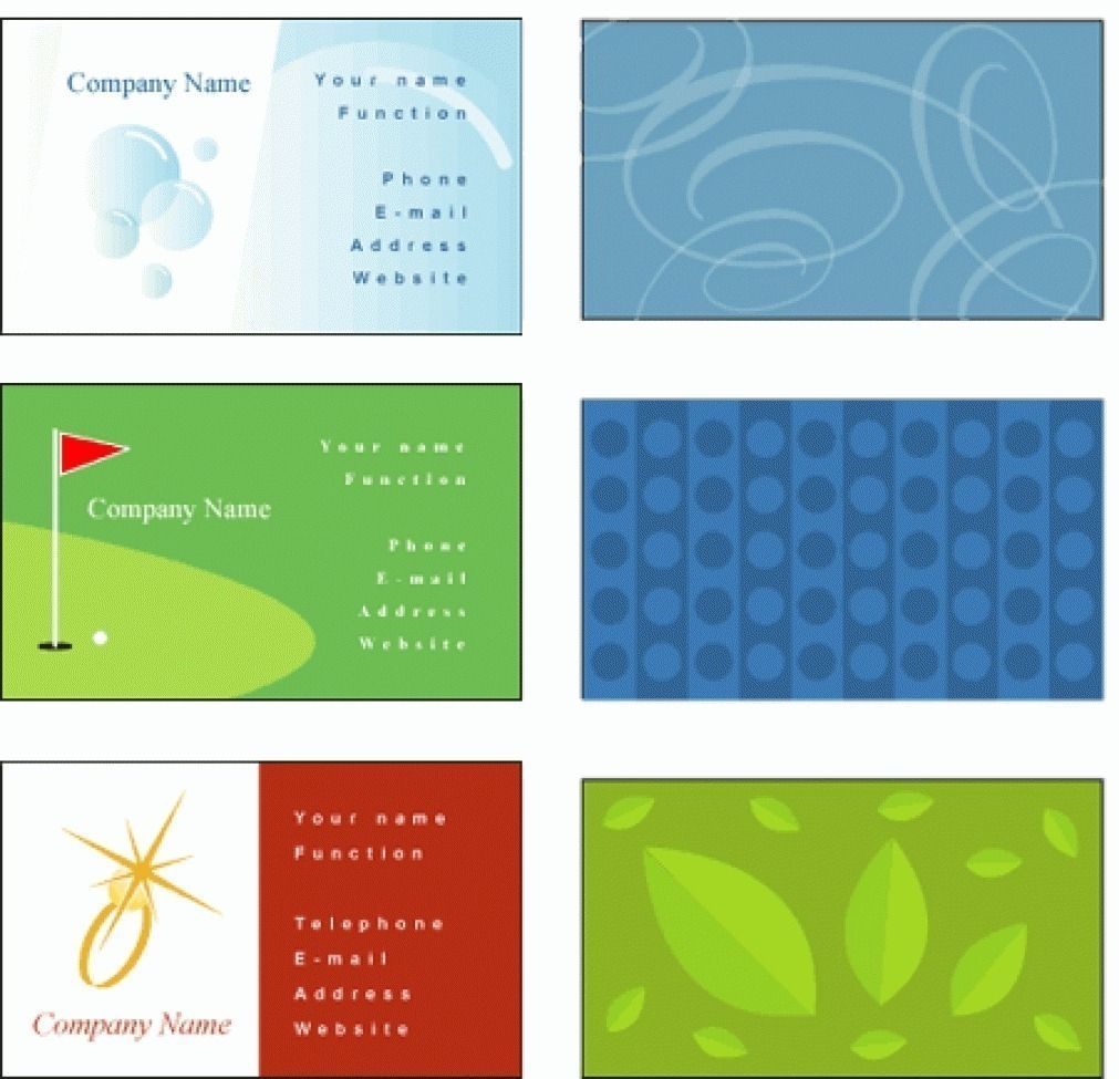free business cards templates printable